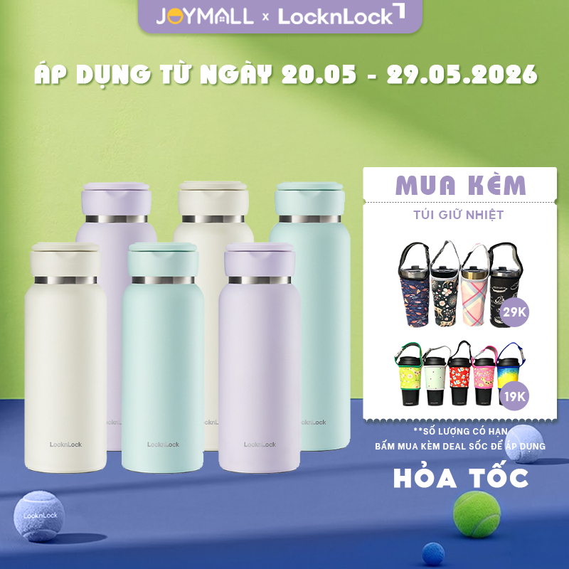 Bình giữ nhiệt LocknLock Sling Ring Tumbler 650ml LHC4321, 800ml LHC4322, Hàng chính hãng - JoyMall