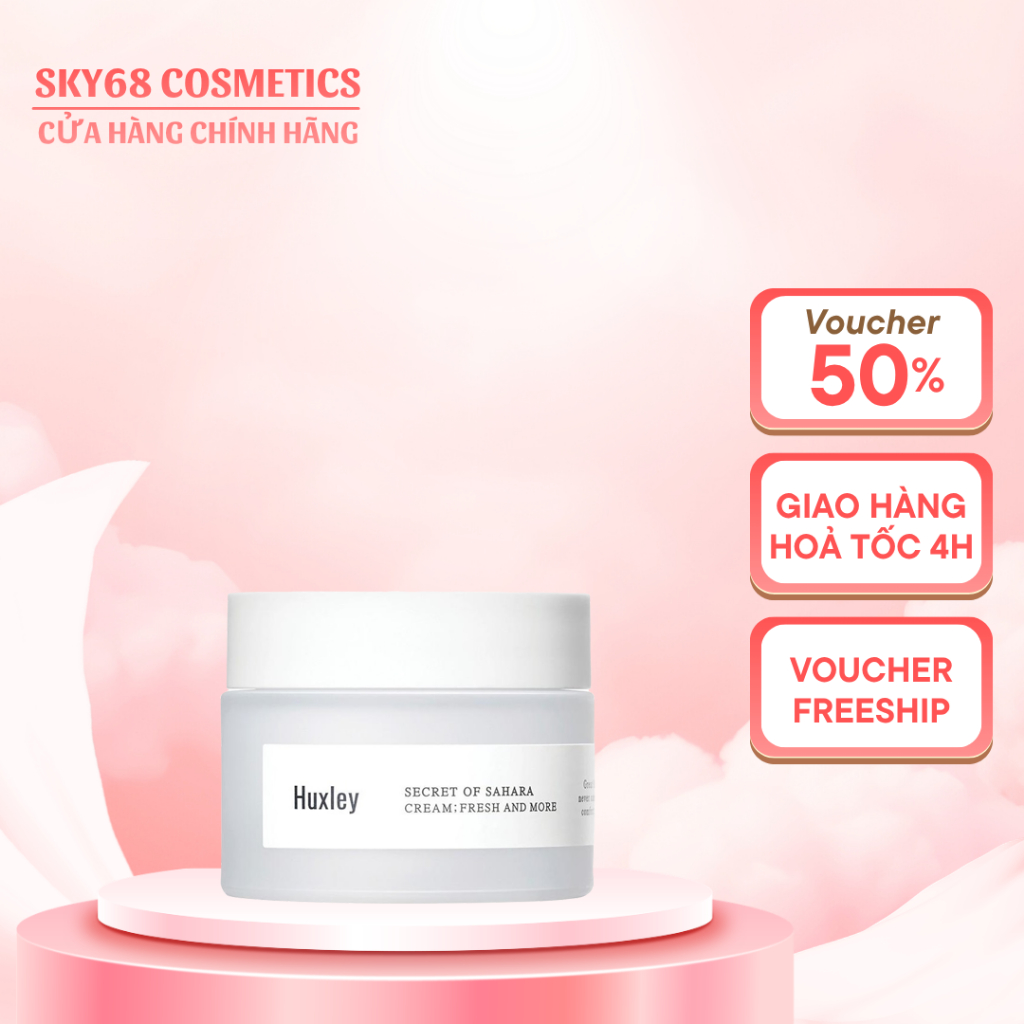 Kem dưỡng ẩm Giúp Dưỡng Da Trắng Sáng Chiết Xuất Xương Rồng Huxley Secret Of Sahara Cream; Fresh And