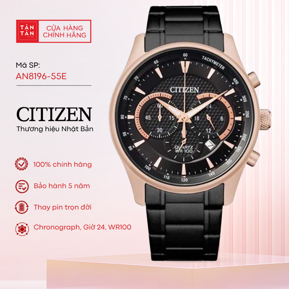 Đồng Hồ Nam Citizen Chronograph AN8196-55E Quartz 42mm - Đồng Hồ Tân Tân