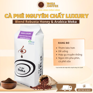 Cà phê Luxury Baka Coffee nguyên chất - Blend Robusta Honey & Arabica Moka - Gu cân bằng hậu ngọt
