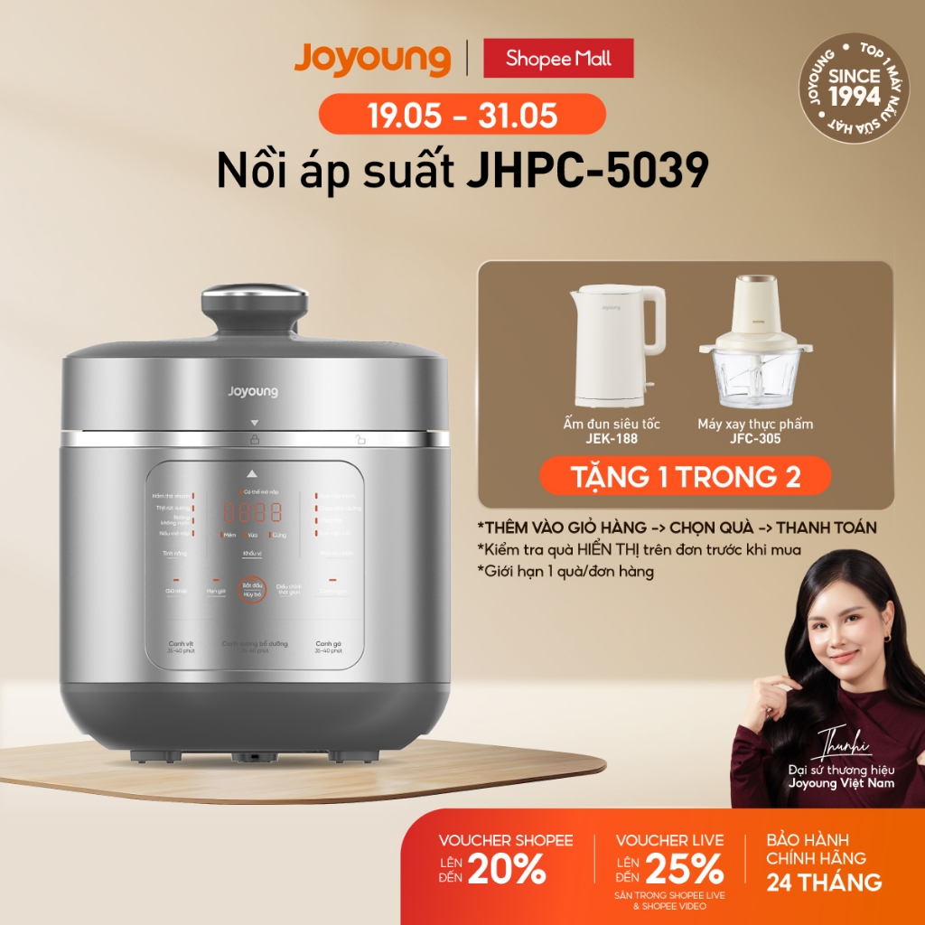 Nồi áp suất Joyoung JHPC-5039 | Dung tích 5L | Công suất 900W