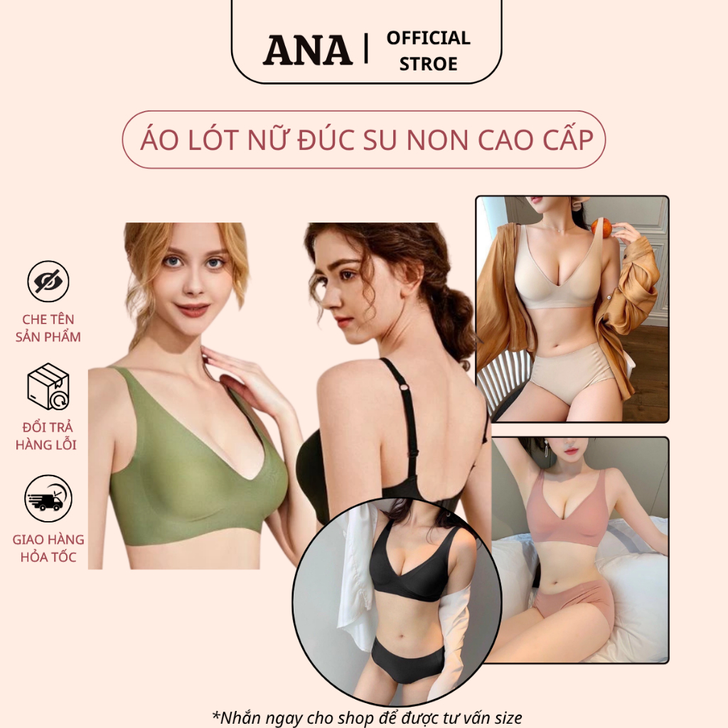 Áo Ngực Su Yuki Store Áo Lót Nữ Đúc Su Non Cao Cấp, Không Gọng, Mút Mỏng 189
