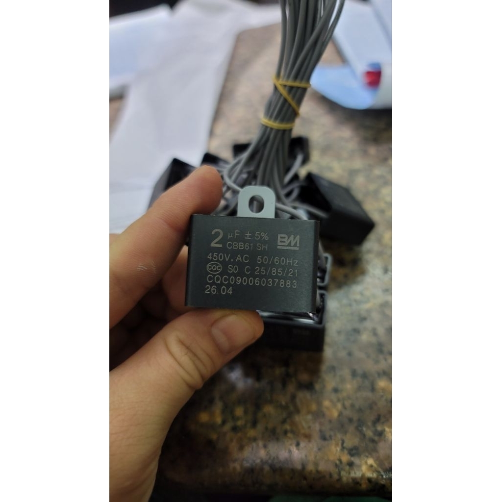 [Combo 10;5] Tụ quạt 2uF - 400V vuông như hình