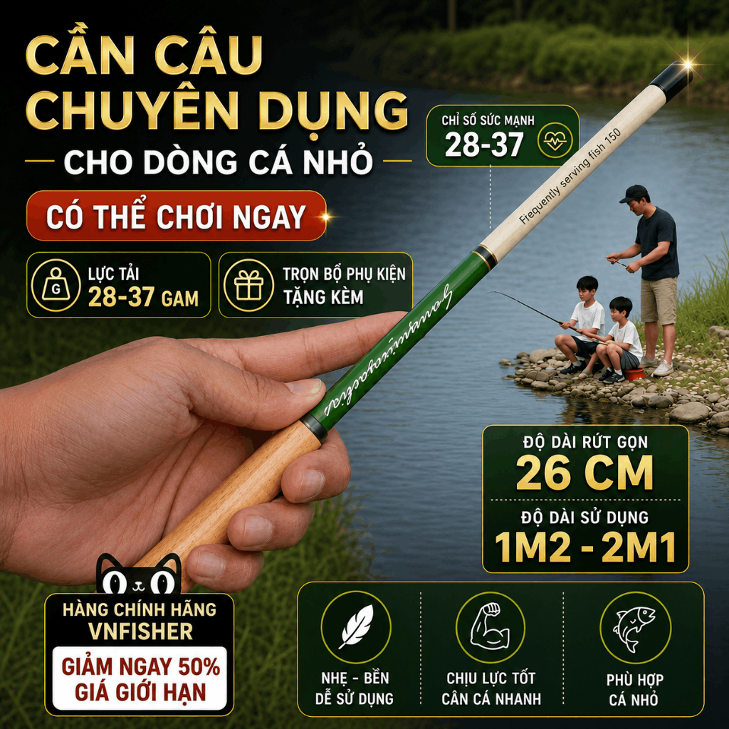 [ VNFISHER ] Bộ Cần Câu Mini Tanago Dành Cho Mùa Hè, Kích Thước Nhỏ, Cầm Tay Và Tiện Dụng