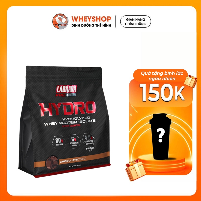 (TẶNG BÌNH) Labrada Hydrolyzed Whey Protein Isolate (Pro Series) - 4lbs - Sữa Dinh Dưỡng Hỗ Trợ Phát