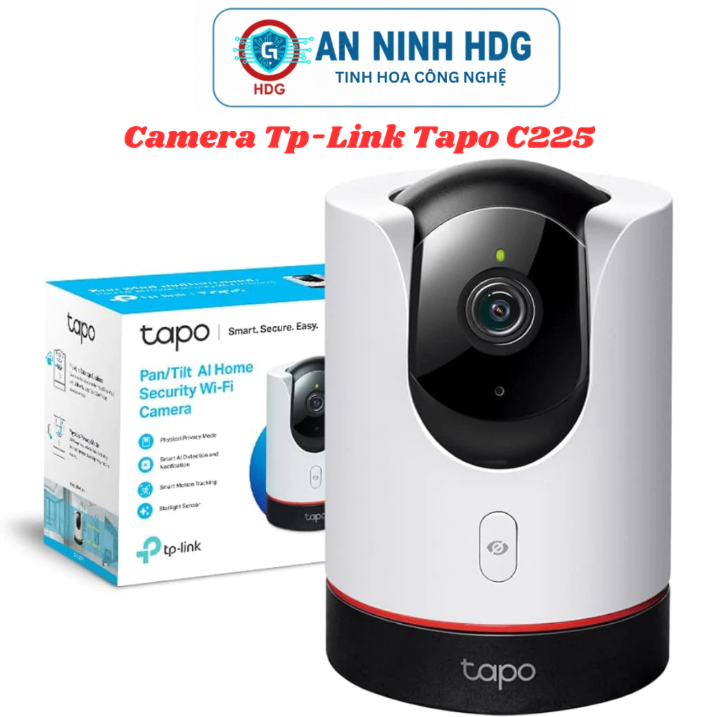 Camera Wifi AI TP-Link Tapo C225 4MP Chính Hãng Quay/Quét 360 - Chính hãng