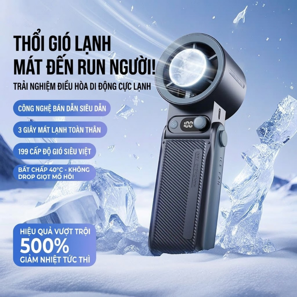 [TTT] Quạt Mini Cầm Tay 199 Tốc Độ Gió Mini Quạt Di Động Có Dây Đeo, Tốc Độ Gió, Gấp Gọn Tiện Lợi | BigBuy360 - bigbuy360.vn