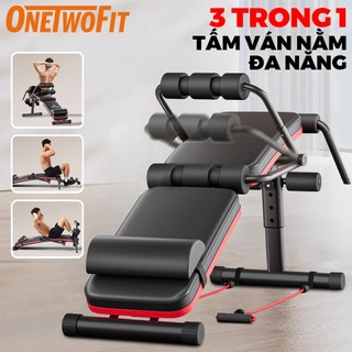 OneTwoFit Dụng Cụ Tập Bụng 3 Trong 1, Máy Tập Cơ Bụng Toàn Thân, Ghế Tập Gym Đa Năng Tại Nhà