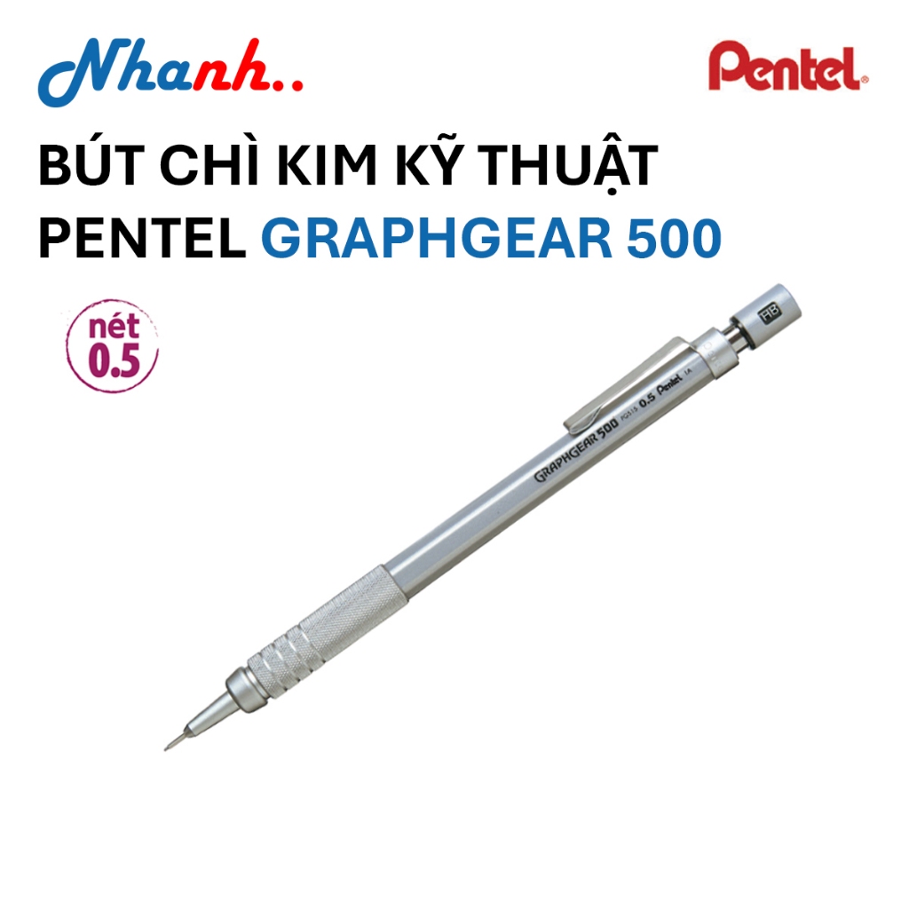 BÚT CHÌ KIM KỸ THUẬT PENTEL GRAPHGEAR 500 PG515 (NÉT 0.5MM)