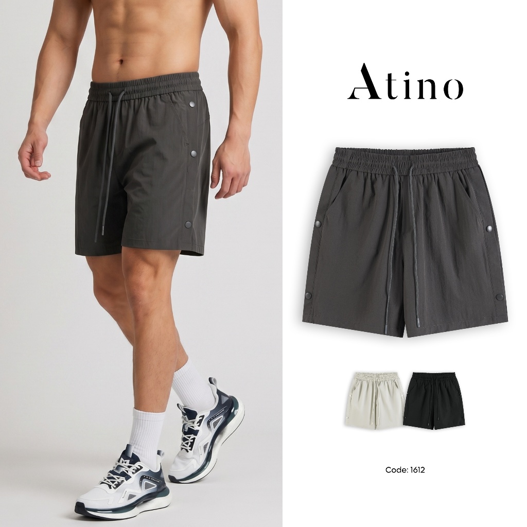 Quần Đùi Nam Chất Liệu Vải Gió ATINO 100% Nylon Nhanh Khô Thoáng Mát L.3.1612