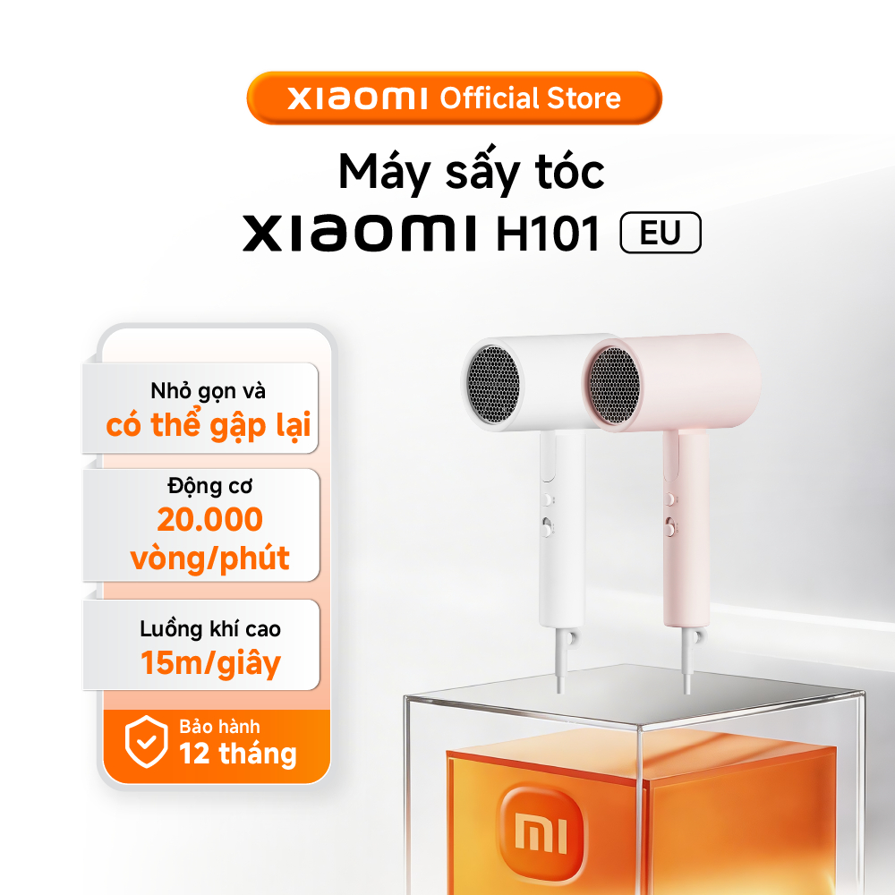 Xiaomi Máy sấy tóc Compact Hair Dryer H101｜Nhỏ gọn và có thể gập lại｜Luồng khí cao 15m/giây*｜Bảo hàn