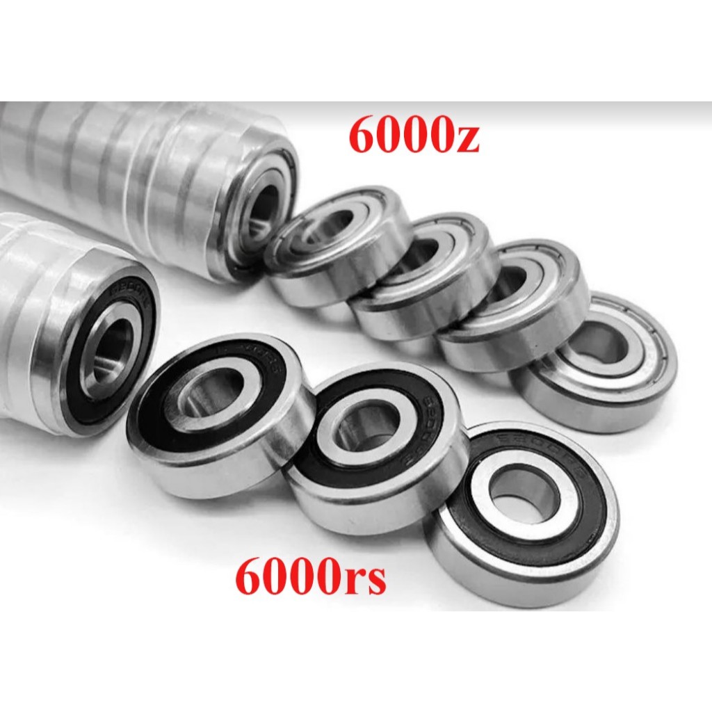 Vòng Bi 6000RS/6000Z (10x26x8mm) – Bạc Đạn 2 Nắp Cao Su Chống Bụi, Chịu Lực Tốt, Hoạt Động Êm Bền