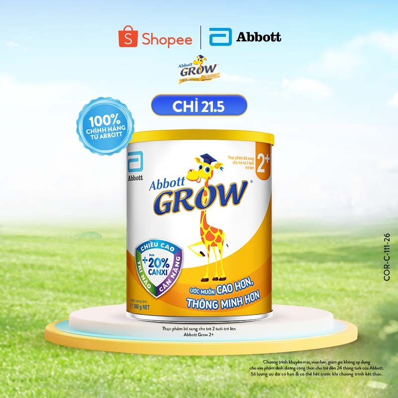 Sữa bột Abbott Grow 2+ 380g
