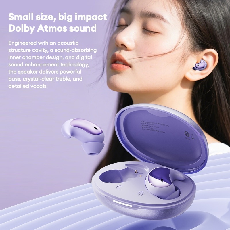 Lenovo LE203 Tai Nghe Ngủ Bluetooth Không Dây Nhét Tai Mini Siêu Nhỏ Độ Trễ Thấp HIFI Chống Nước IPX4 Bluetooth 6.0 | BigBuy360 - bigbuy360.vn