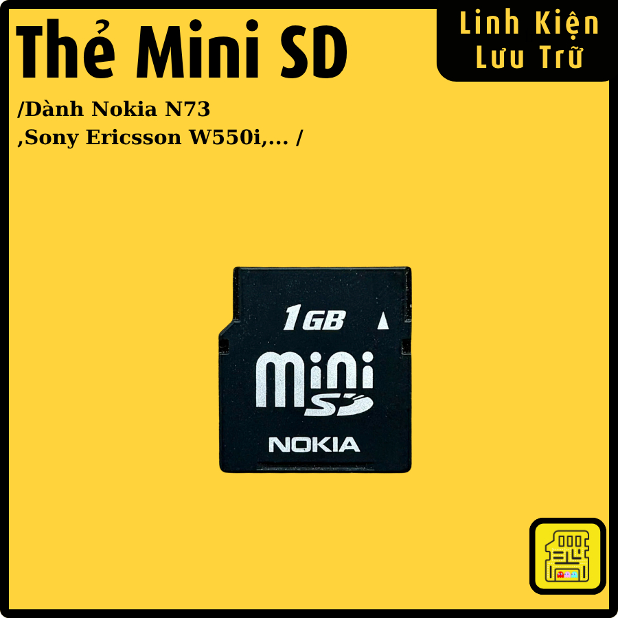 Thẻ Nhớ Mini SD Nokia Cổ - Dành Cho Nokia N73, N80, E61, Sony Ericsson W550i