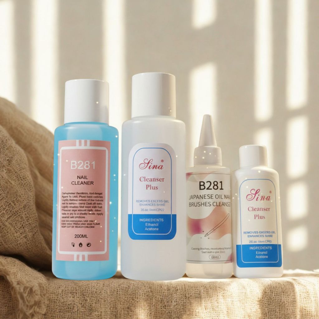 Nước lau gel lau móng rửa cọ LiNail, Sina, B281 Dung dich acetone, cồn, rửa cọ Chính Hãng
