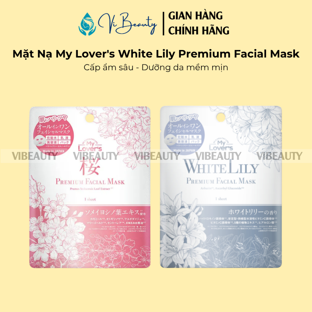 Mặt Nạ Cấp Ẩm Sâu Ngăn Ngừa Lão Hóa My Lover's White Lily Premium Facial Mask 30ml