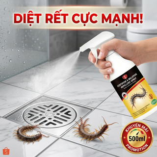 Xịt đuổi và diệt rết 500ml diệt tận gốc bọ côn trùng rết,gián,côn trùng lỗ thoát sàn nhà vệ sinh nhà bếp
