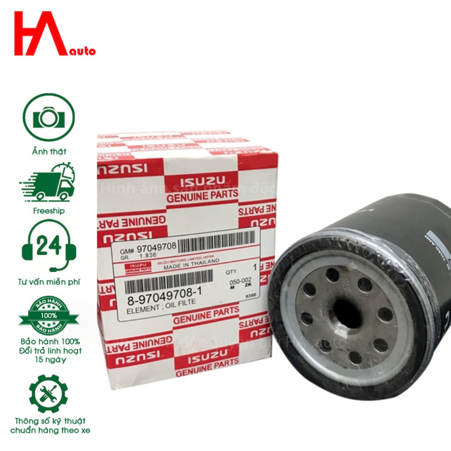 Lọc dầu nhớt Isuzu Hilander / EFL / EFL 150 / EFL 250 / Truck. Mã phụ tùng 8-97049708-1