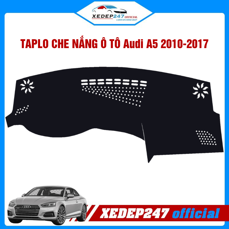 Thảm taplo Audi A4 / A5 / Q5 từ năm 2010 - 2017 cao cấp, chống lóa kính, êm ái sang trọng