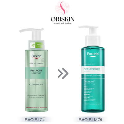 Eucerin - Gel Rửa Mặt Cho Da Nhờn Mụn Eucerin ProACNE Solution Cleansing Gel
