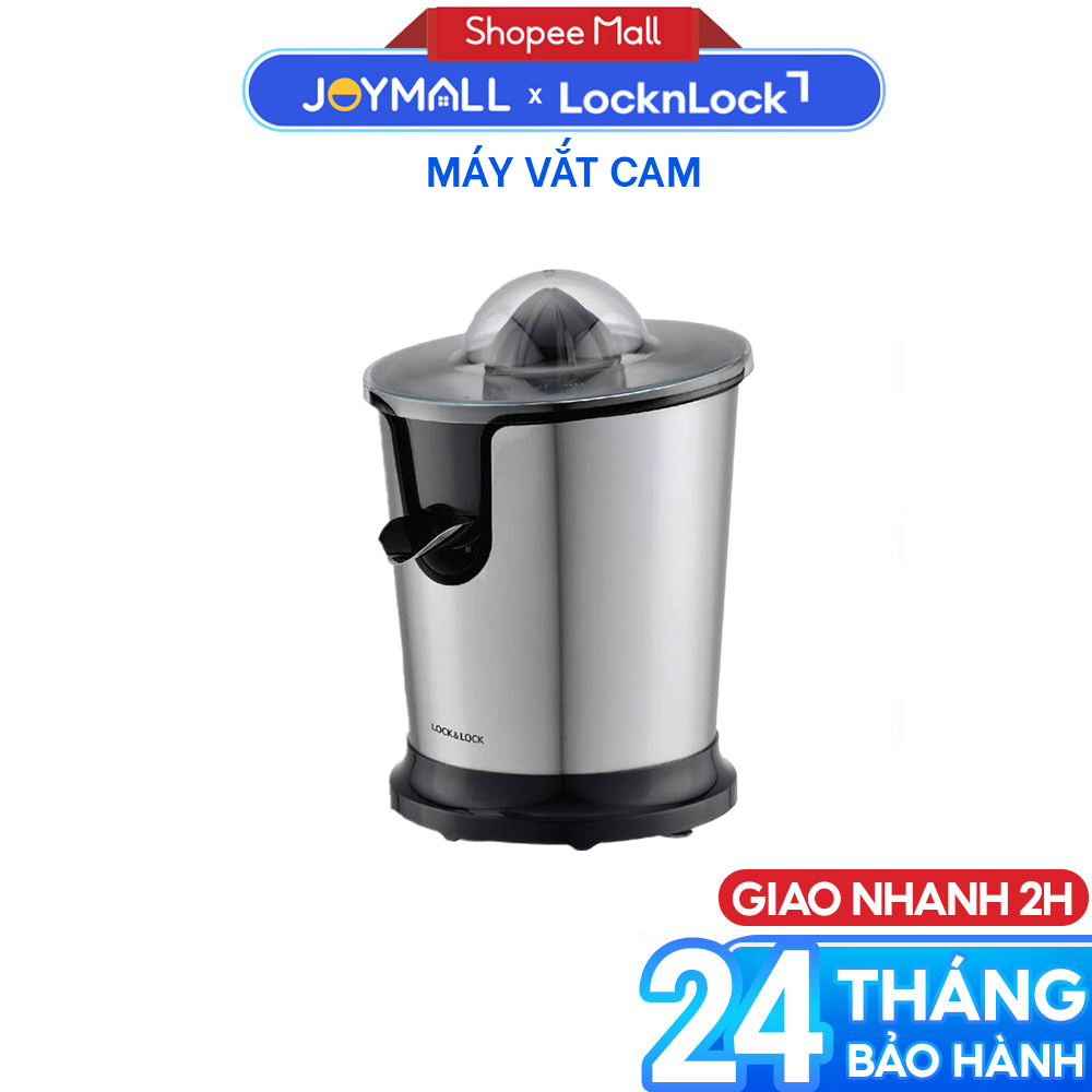 Máy Vắt Cam Thép Không Gỉ LocknLock EJJ226BLK 85W, Hàng Chính Hãng, Chống Trượt - JoyMall