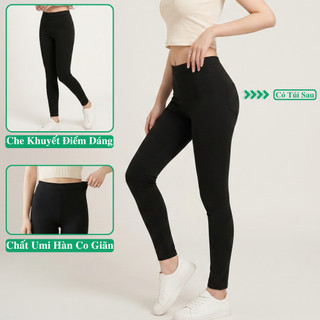 Quần Legging Dài Nữ Madela Co Giãn 4 Chiều Lưng Cao, Legging Dài Nữ Cạp Cao Ôm Body Giúp Nâng Mông