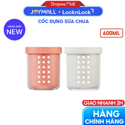 Cốc Đựng Sữa Chua LocknLock TO-GO LCB413 600ml, Hàng Chính Hãng, 2 Lớp Có Kèm Muỗng - JoyMall