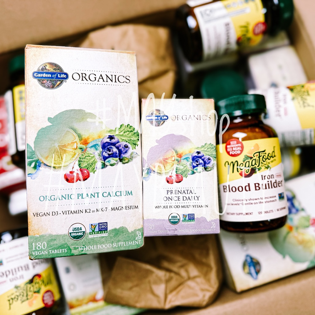 Vitamin tổng hợp Organics Prenatal Once Daily Garden of Life MyKind, CANXI THỰC VẬT HỮU CƠ MYKIND OR