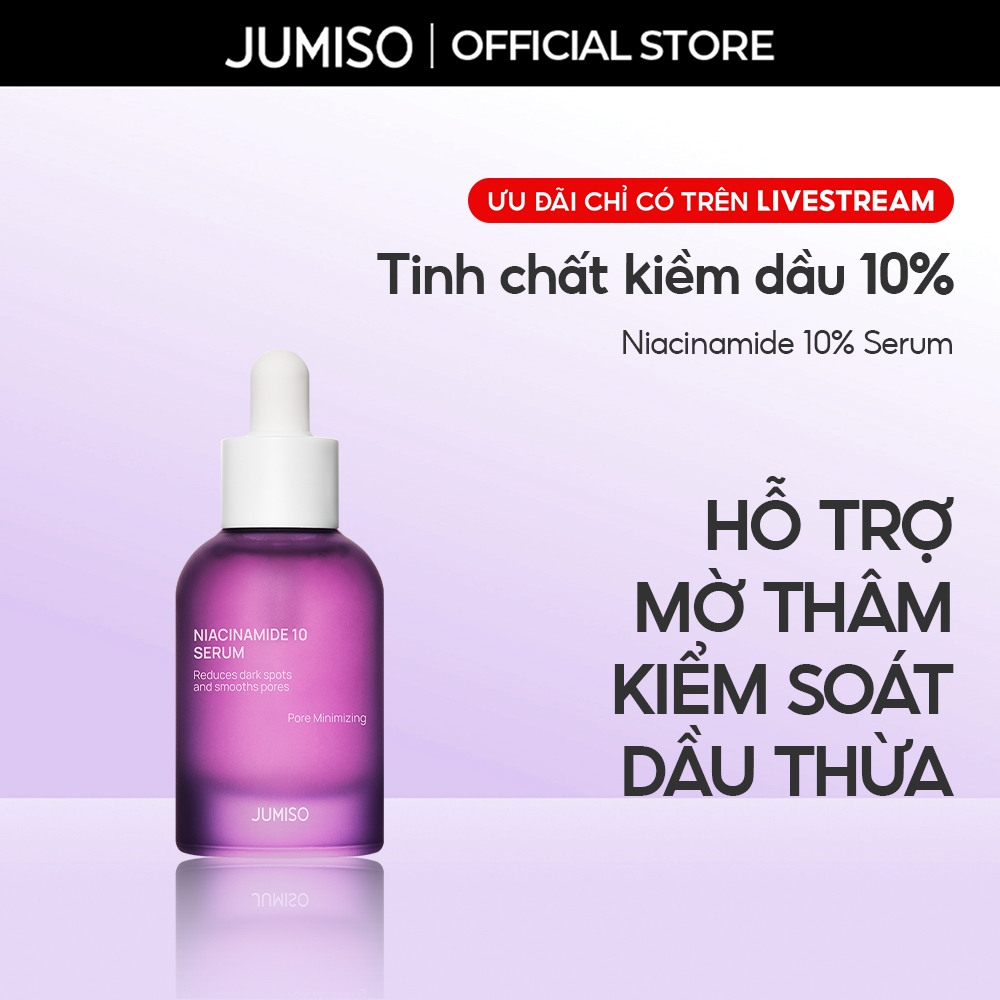 [KOL - LIVE] Tinh chất hỗ trợ kiềm dầu, dưỡng sáng JUMISO Niacinamide 10% Serum 40ml