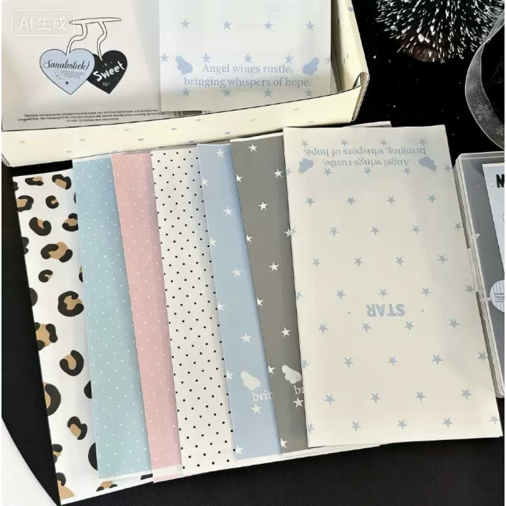 SET TÚI GIẤY CHẤM BI KÍCH THƯỚC 10.7x20CM GÓI HÀNG, ĐỰNG QUÀ