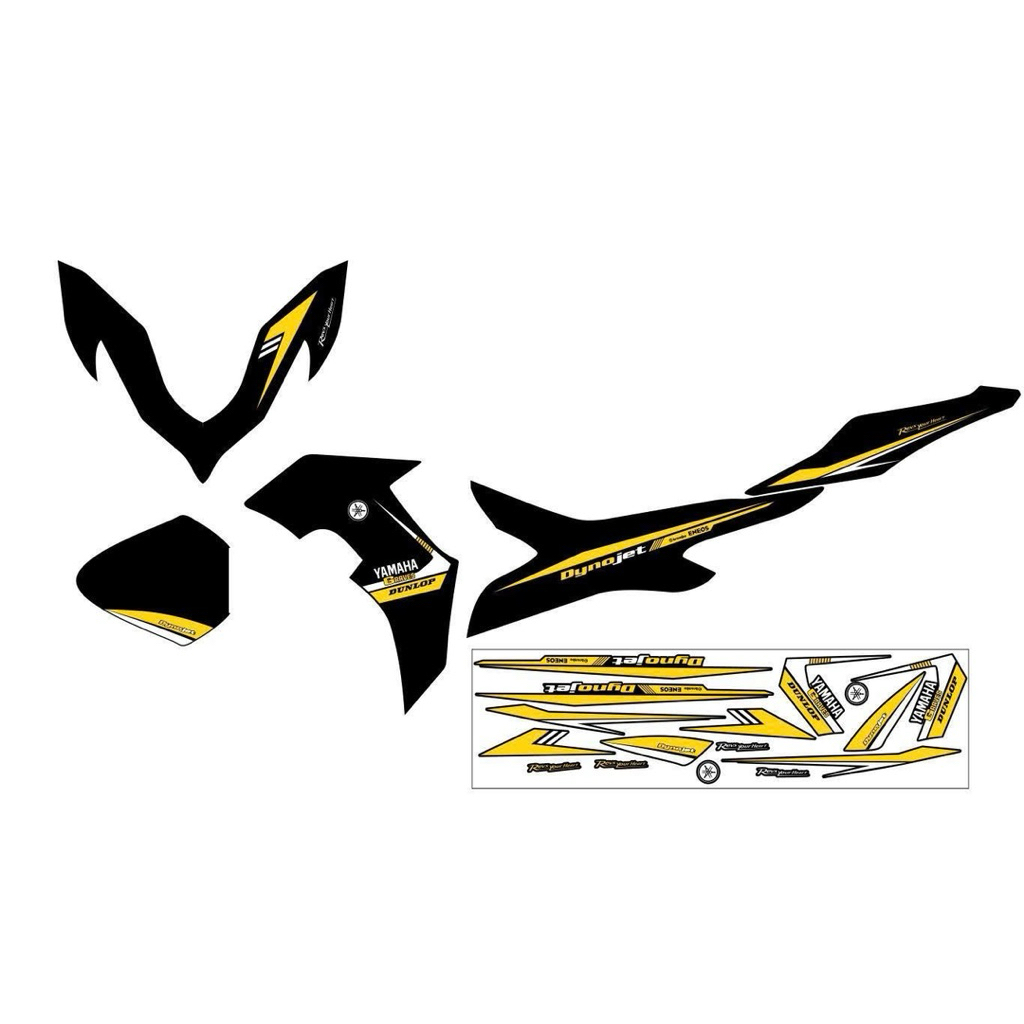 Tem xe NvX v2 mẫu chỉ vàng nổi bật - tem in decal 4 lớp