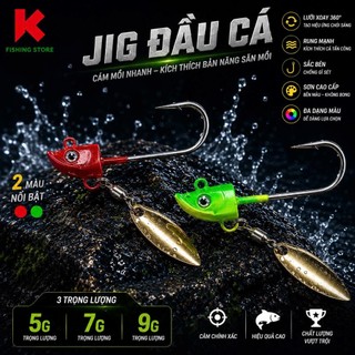 Lưỡi Jighead Đầu Cá Và Đầu Tròn CHADO chuyên câu lure cá lóc cá chẽm