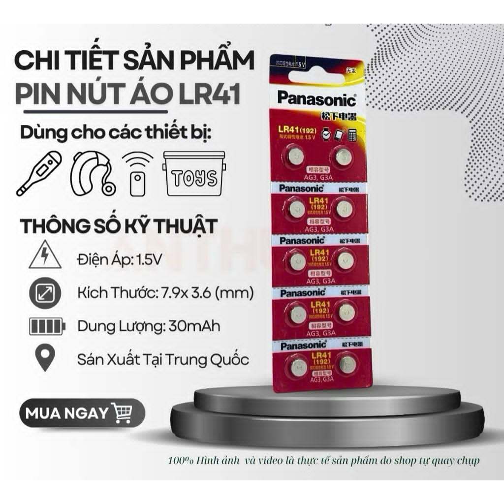 Pin LR44 Panasonic 1.5V Hàng Chính Hãng – AG13 A76 SR44 LR1154 ( Pin và Phụ Kiện Chính Hãng )