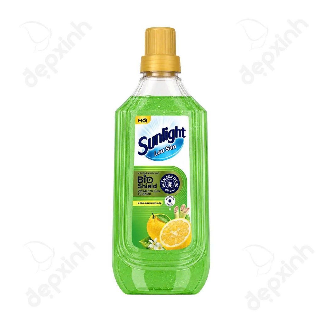Chai Nước Lau Sàn Sunlight Thiên Nhiên Chiết Xuất Chanh Yuzu & Tinh Dầu Sả 1kg