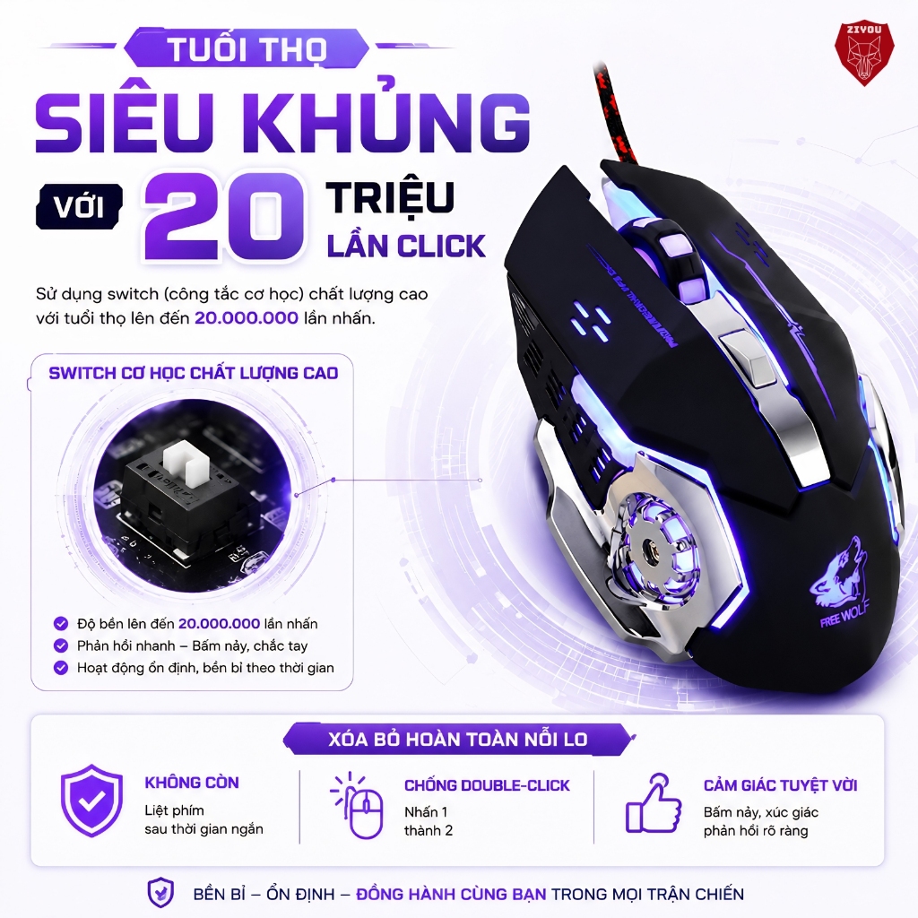Chuột Máy Tính Có Dây Gaming ZIYOU V5 Có LED 7 Màu Dành Cho Game Thủ Tương Thích Với Máy Tính, PC | BigBuy360 - bigbuy360.vn