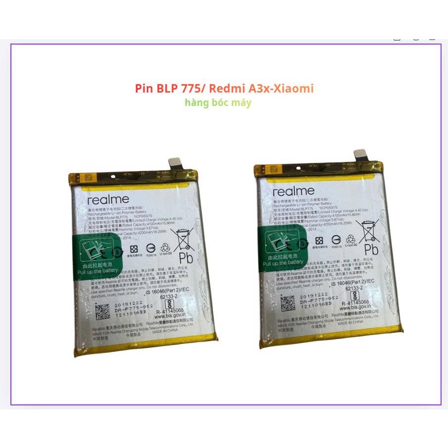 pin xiaomi blp775/redmi x3,hàng bóc máy