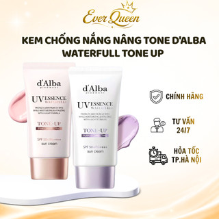 Kem Chống Nắng D'alba Tone-Up Pink & Purple Correcting SPF50+ PA++++ Nâng Tone Khử Sắc Vàng - Ever Queen
