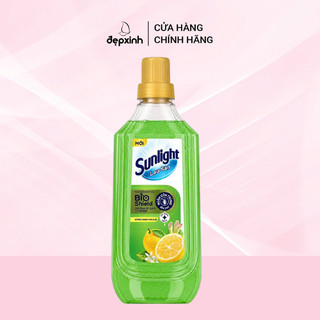 Nước lau sàn Sunlight thiên nhiên chiết xuất Chanh Yuzu & Tinh Dầu Sả chai 1kg
