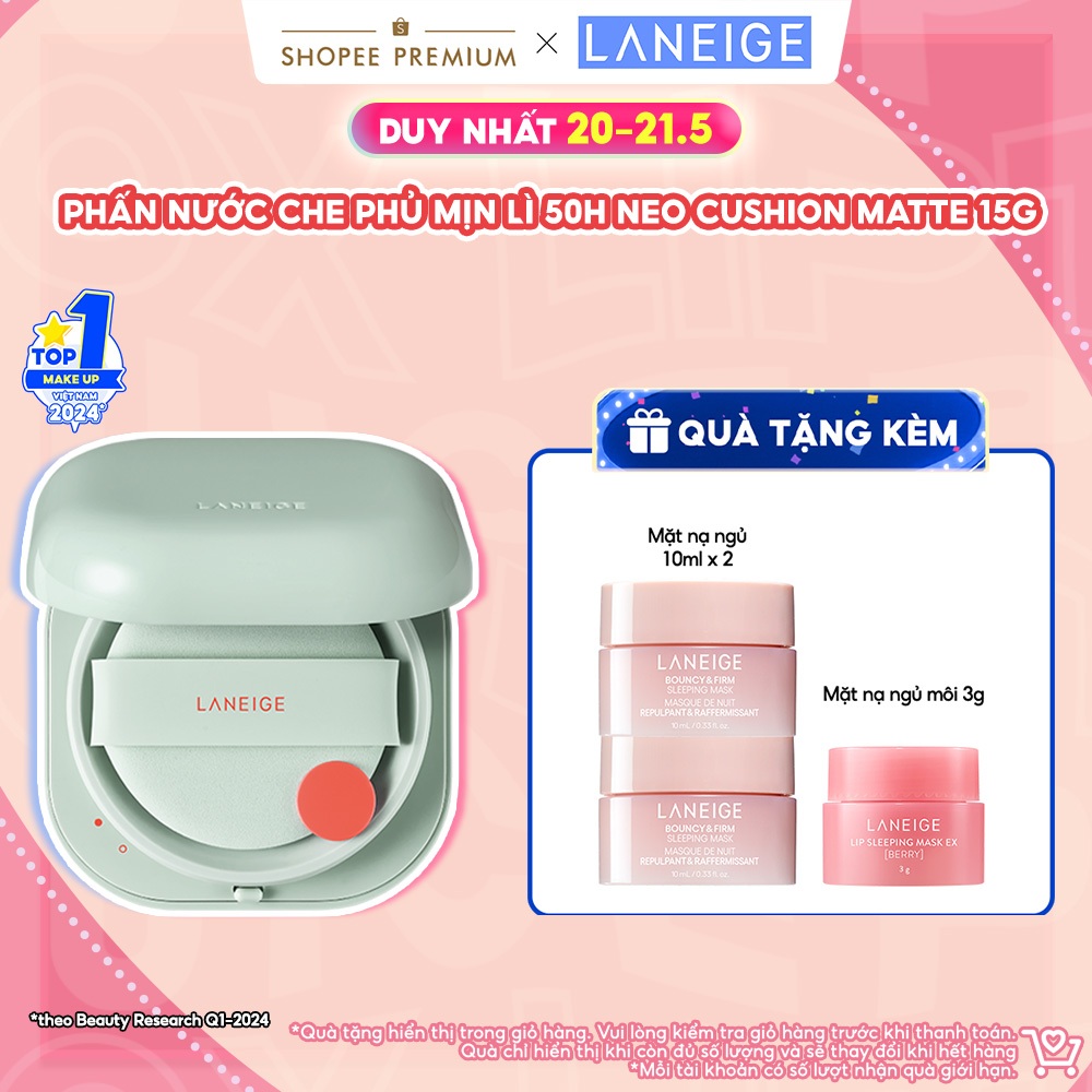 Phấn nước che phủ khuyết điểm Laneige Neo Cushion Matte SPF 46 PA++