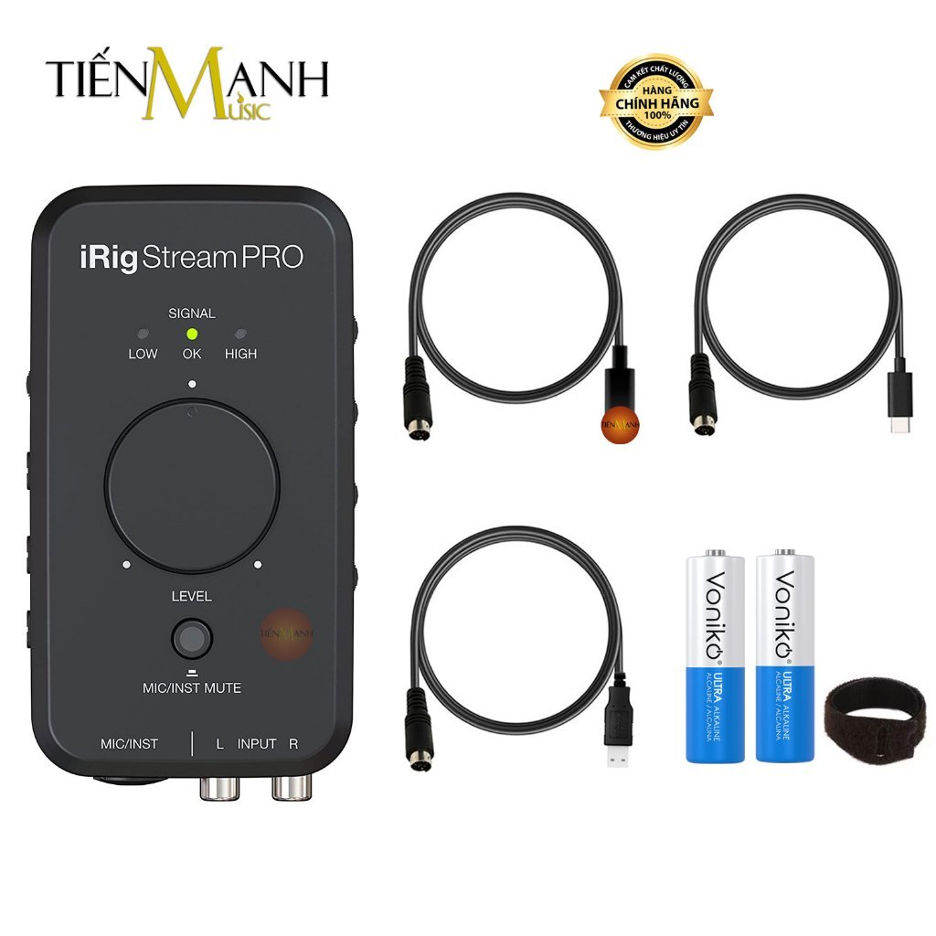 [Chính Hãng] Box Live IRIG STREAM PRO & Cáp Sạc - Thiết Bị Thu Âm, Livestream Điện Thoại IK Multimed