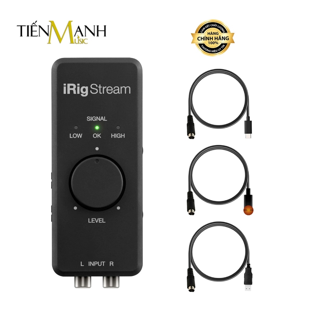 [Chính Hãng] Box Live iRig Stream Stereo & Cáp Sạc - Thiết Bị Thu Âm, Livestream Điện Thoại IK Multi
