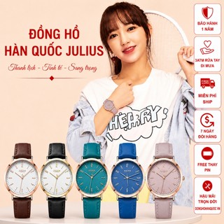 Đồng hồ nữ julius hàn quốc ja-1017 dây da size to 38mm
