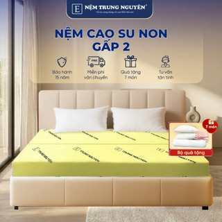 Nệm gấp 2 cao su non Trung Nguyên tiện lợi, đệm cao su non mềm mại êm ái, bảo vệ tốt sức khỏe người nằm