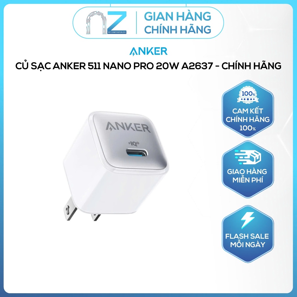Củ sạc Anker 511 Nano Pro 20W A2637 - Chính hãng