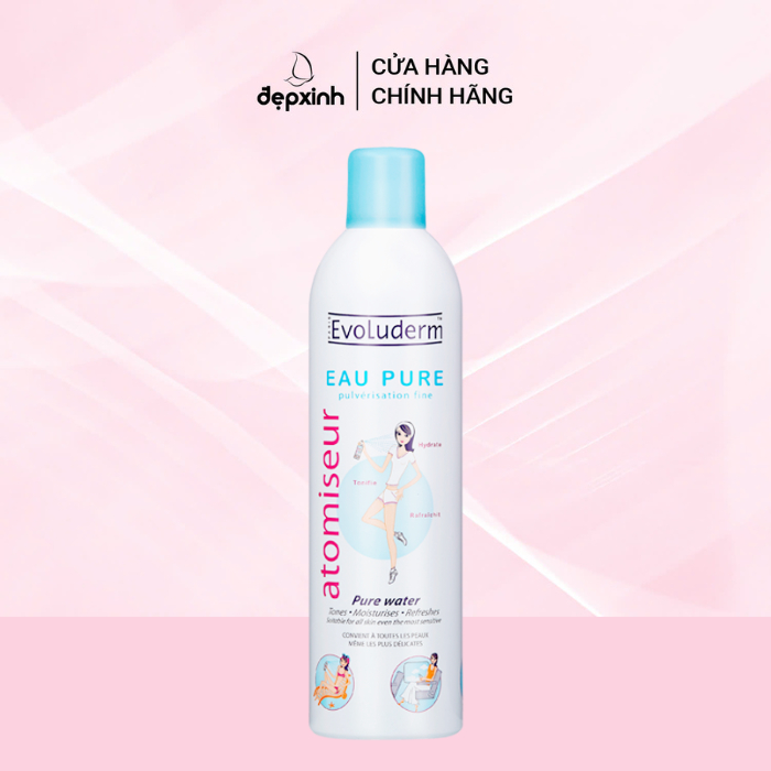 Xịt khoáng Evoluderm Atomiseur Eau Pure 400ml