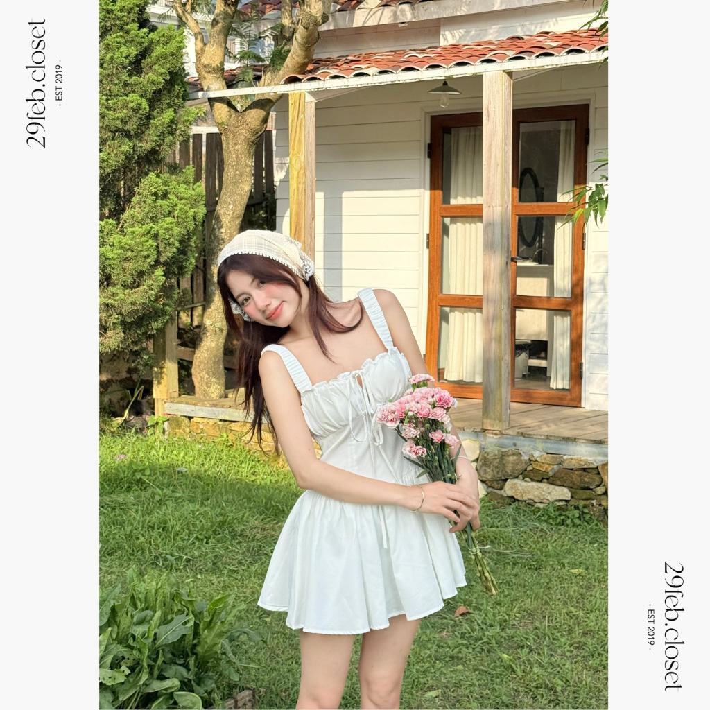 Váy xòe hai dây nhún ngực dễ thương, Váy hai dây dễ thương dành cho mùa hè - 29feb.closet - V252 | BigBuy360 - bigbuy360.vn