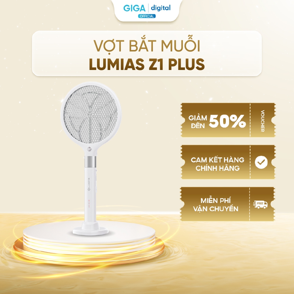 Vợt muỗi điện Lumias Z1 Plus - Diệt muỗi, côn trùng an toàn, hiệu quả - Pin 1800mAh