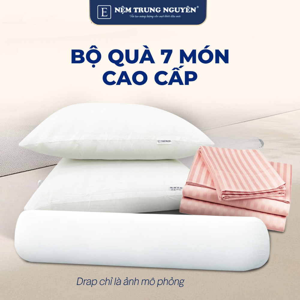 Bộ quà tặng cao cấp 7 món - đơn 1 nệm cao su non