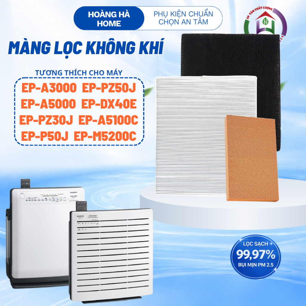Màng lọc không khí tương thích cho máy HITACHI EP-A3000 EP-A5000 EP-PZ30J EP-P50J EP-PZ50J - Màng lọ